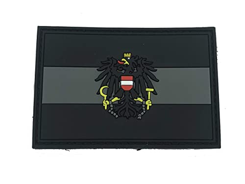 Österreicher Österreich Schwarz Flagge PVC Patch Klett Emblem Abzeichen von Patch Nation