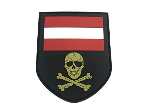 Österreicher Österreich Totenkopf PVC Klett Emblem Abzeichen Patch von Patch Nation