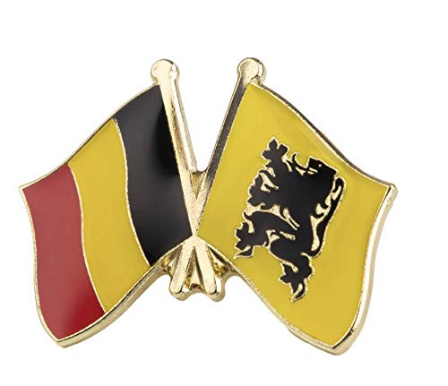 Patch Nation Belgien & Flandern Freundschaft Flagge Metall Button Badge Pin Brosche Anstecker von Patch Nation