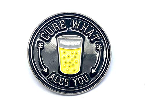 Patch Nation Bier - Cure What Ales You Metall Badge Pin Pins Radfahrer Anstecker Broschen von Patch Nation
