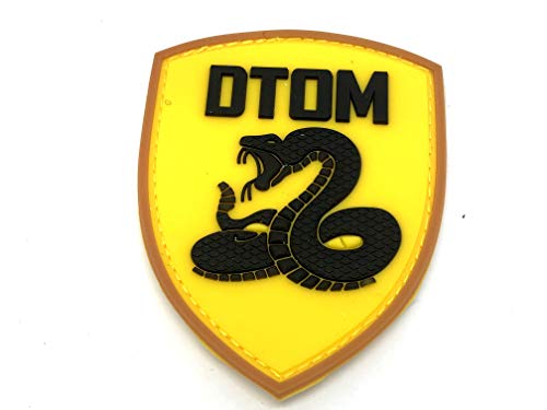 Patch Nation DTOM Snake Don't Tread on Me Airsoft Klettverschluss PVC Flicken (Gelb) von Patch Nation