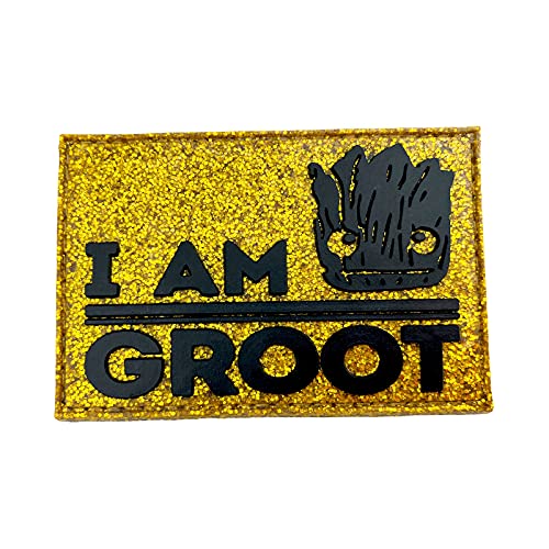 Patch Nation I Am Groot PVC Airsoft Paintball Klett Moral Flicken (Gold) von Patch Nation