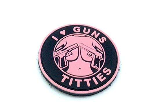 Patch Nation I Guns & Titties Rosa PVC Airsoft Paintball Klett Emblem Abzeichen von Patch Nation