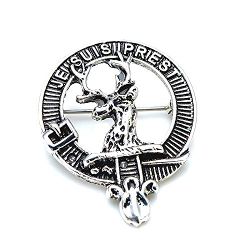 Patch Nation Je Suis Prest Outlander Hirsch Scottish Kilt Hirsch Silber Metall Button Badge Pin Pins Anstecker von Patch Nation