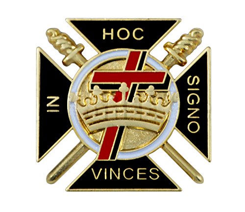 Patch Nation Krone und Kreuz In Hoc Signo Vinces Knights Templar Crusader Lapel Pin Badge von Patch Nation