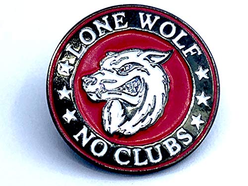 Patch Nation Lone Wolf No Clubs Metall Badge Pin Pins Radfahrer Anstecker Broschen von Patch Nation