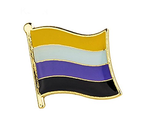 Patch Nation Nonbinary Pride LGBT Flagge Metall Button Badge Pin Pins Broche von Patch Nation