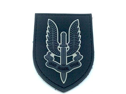 Patch Nation SAS Who Dares Wins Schwarz PVC Klett Emblem Abzeichen von Patch Nation