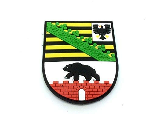 Patch Nation Sachsen-Anhalt Wappen Deutsch Kamm PVC Klett Emblem Abzeichen von Patch Nation