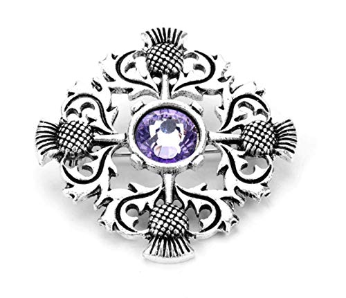Patch Nation Schottland Distel Mit Blauem Kristall Silber Metall Button Badge Pin Pins Anstecker von Patch Nation