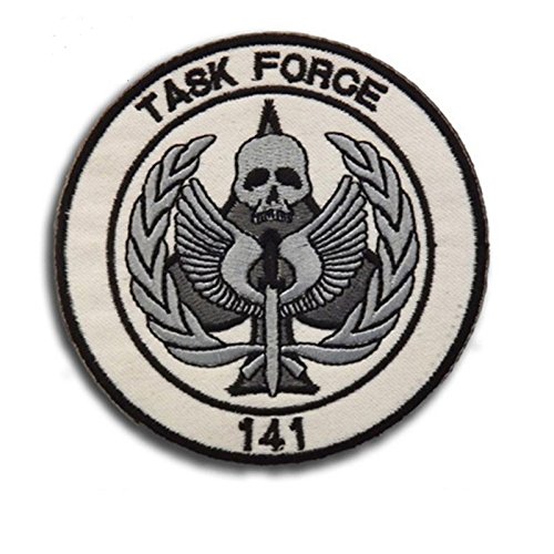 Patch Nation Taskforce 141 Gestickte Airsoft Morale Klettverschluss-Flecken (Weiß) von Patch Nation