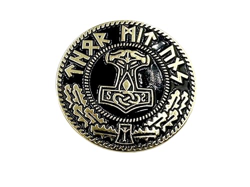 Patch Nation Thors Hammer Mjölnir Viking Wikingers Gold Metal Pin Badge Brosche von Patch Nation