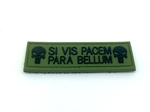 SI Vis Pacem para Bellum PVC Airsoft Paintball Klett Emblem Abzeichen Patch (Grün) von Patch Nation