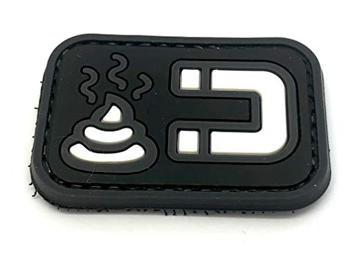 Scheiß-Magnet Airsoft Klettverschluss PVC Patch (Schwarz) von Patch Nation