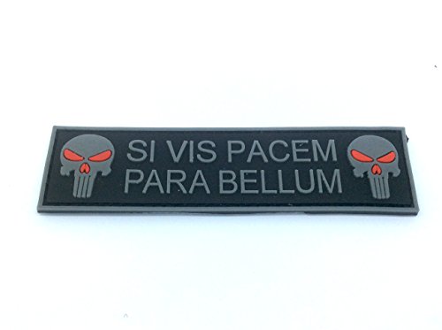 Si Vis Pacem Para Bellum Großer PVC-Aufnäher für Airsoft Patch (schwarz) von Patch Nation