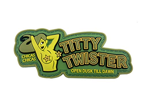 Titty Twister Chica PVC Klett Emblem Abzeichen Moral Patch (Grün) von Patch Nation