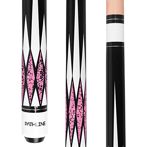 FQQF Pathline Pool Cue Stick - 58 inch Canadian Maple Billiard Pool Stick (Pink 21oz) von Pathline