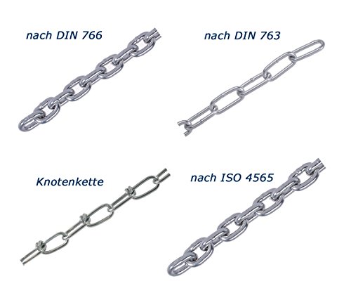 Ankerkette Knotenkette Rundstahlkette Edelstahlkette nach DIN 766, 763 ISO4565 (gemäß DIN 763, 1,5) von Pauli Edelstahldesign