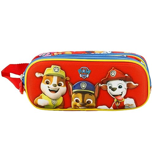 Paw Patrol Guys-3D Doppelfedermäppchen, Rot, 22 x 9,5 cm von PAW PATROL