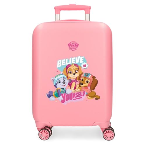 Paw Patrol Paw Patrol Believe in Yourself Kabinenkoffer, Rosa, 33 x 50 x 20 cm, starr, ABS, seitlicher Kombinationsverschluss, 28,4 l, 2 kg, 4 Doppelräder, Gepäck, Hand, Rosa, Kabinenkoffer von Paw Patrol