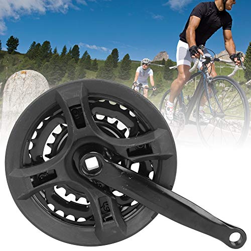 Pbzydu Fahrradkurbelgarnitur, Rennrad aus Kohlenstoffstahl, leistungsstark, langlebig und robust für Mountainbiker, Rennradfahrer von Pbzydu
