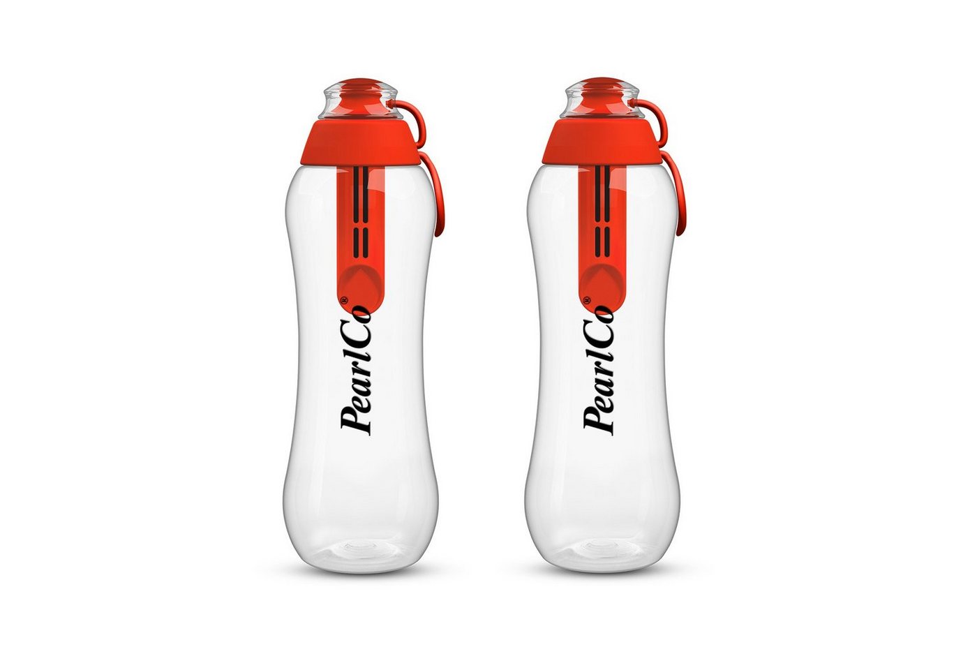 PearlCo Trinkflasche Zwei Trinkflaschen mit Filter 0,5 Liter von PearlCo