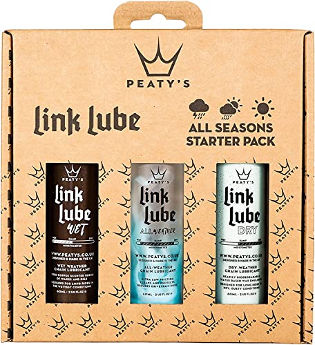 Peaty's Unisex-Erwachsene LinkLube Starterpaket für alle Jahreszeiten Gleitmittel Set, Multi, 180ml von Peaty's