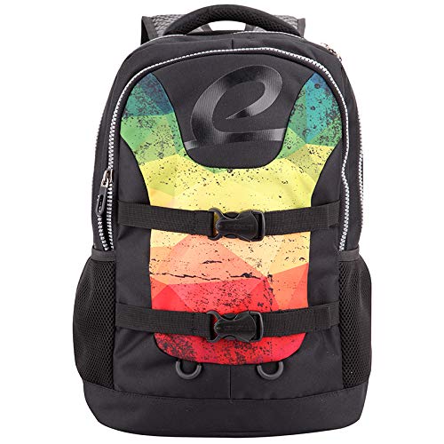 PEDEA Unisex Rucksack „BESTLIFE MERX“ Schultasche Freizeittasche mit Laptopfach bis 15,6 Zoll (39,6cm), schwarz/gelb von Pedea