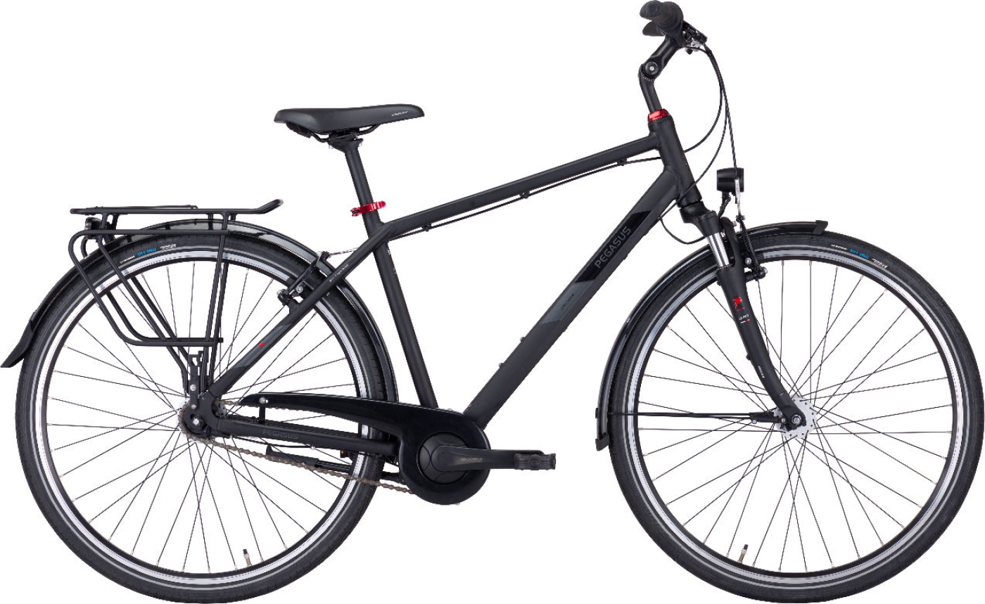 Citybike  Pegasus Solero SL 7 Herren schwarz (Rahmenh. Pegasus: 55 cm | Körpergrösse 175 - 185 cm) von Pegasus