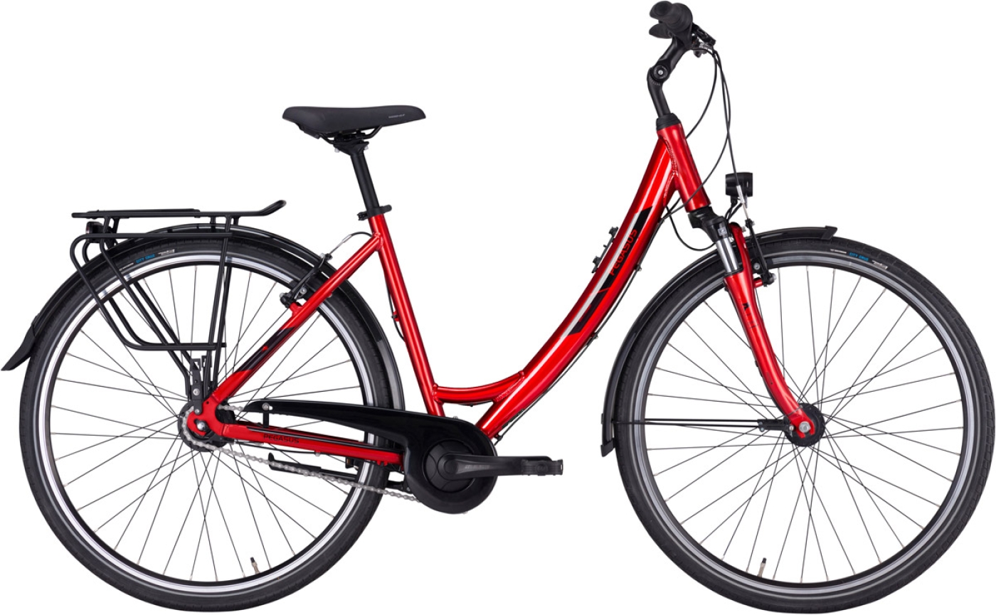 Citybike  Pegasus Solero SL 7 Wave rot (Rahmenh. Pegasus: 50 cm | Körpergrösse 160 - 170 cm) von Pegasus