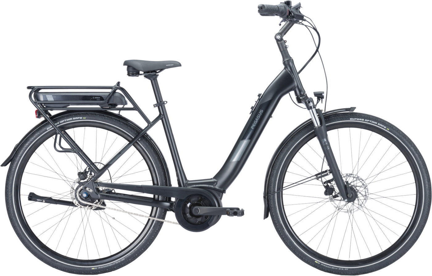 Unisex E-Bike  Pegasus Solero E8R Plus Wave schwarz . 2023 (Akkukapazität: Bosch 400 Wh / Rahmenh. Pegasus: 50 cm | Körpergrösse 160 - 170 cm) von Pegasus