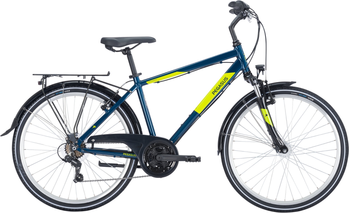 Citybike  Pegasus Avanti 18 Herren blau . 2023 (Rahmenhöhe ATB: 44 cm | ca. 145 - 153 cm) von Pegasus