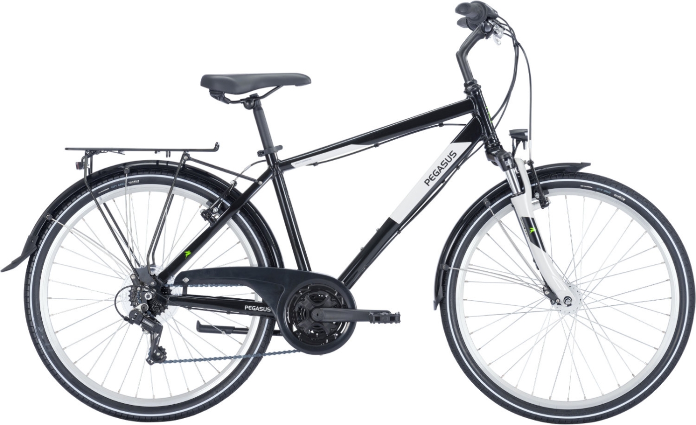 Citybike  Pegasus Avanti 18 Herren schwarz . 2023 (Rahmenhöhe ATB: 38 cm | ca. 138 - 145 cm) von Pegasus