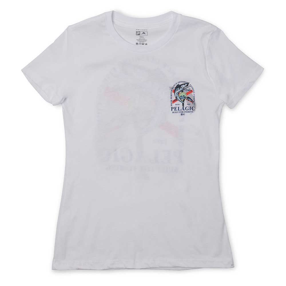 Pelagic Wahoo Fl Premium Short Sleeve T-shirt Weiß XL Frau von Pelagic