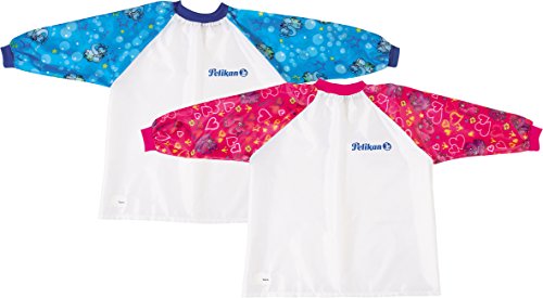 Pelikan Malschürze für Kinder von ca. 6-9 Jahre/gemischtes Doppelpack (Rot + Blau) von Pelikan