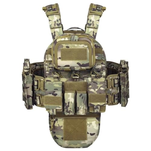 Peminkoo Camouflage Jagdweste Plattenträger Weste Body Armor Multifunktionale MOLLE-Weste verstellbar, CP, One size von Peminkoo