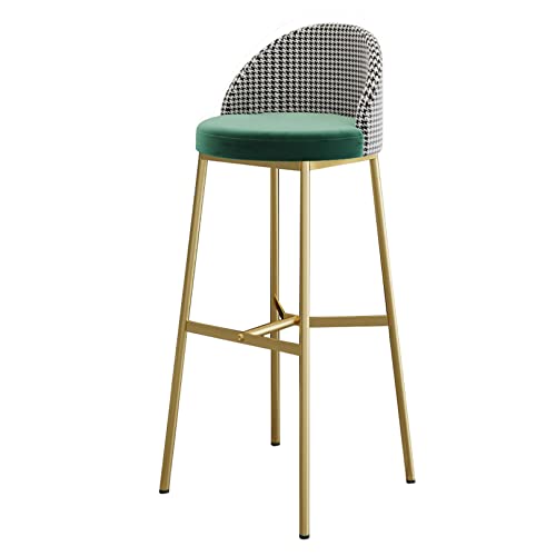 PenKee Bar Stool Bar Chairs - Houndstooth Bar Height Chairs, PU Upholstered s with Back for Dining Room/Home Bar/Kitchen, 25.6/29.5 Inch Seat Height (65cm(25.6 Inch) #1) (75cm(29 von PenKee