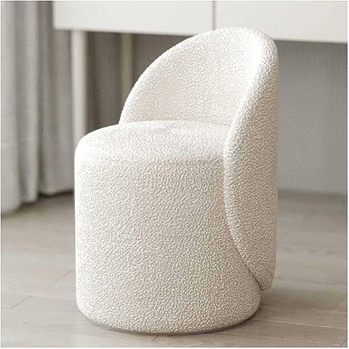 PenKee Soft Padded Dining Chair - Faux Lamb Velvet Makeup Chair for Living Room & Bedroom - Comfortable Seat Stool - Backrest for Dressing Table von PenKee