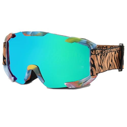 PenKee Sport-Sonnenbrille für Damen und Herren, winddichte Schutzbrille für Herren und Damen, übergroße Spiegel-Skibrille von PenKee