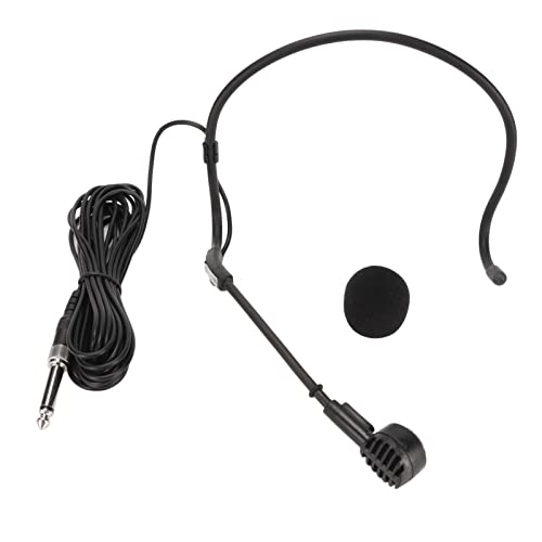 PenRux Ohrbügel-Headset-Mikrofon, 16,4 Fuß Kabelgebundenes Headset-Kopfbügel, Verstellbares Ohrbügel-Mikrofon, Headset-Kopfmikrofon für Vorträge, Live-Auftritte, Theater, Podcasts von PenRux