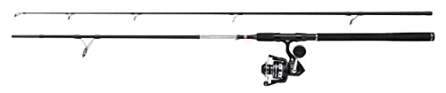 PENN Pursuit IV Spinnruten- und Rollen-Combos - Salzwasser-Spinnfischen für Seebarsch, Barsch, Seelachs, Lippfisch, 2.44m |20-40g, Black Silver von Penn