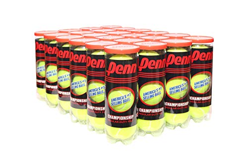 Penn Championship Tennisbälle – reguläre Beanspruchung Filz unter Druck gesetzt Tennisbälle – 24 Dosen, 72 Bälle, gelb von Penn