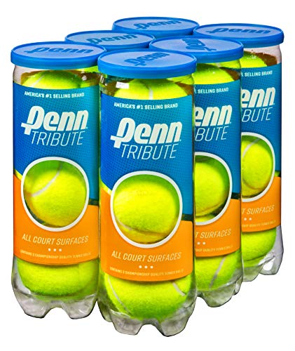 Penn Tribute All Courts Tennisball aus Filz, 6 Dosen, 18 Bälle von Penn
