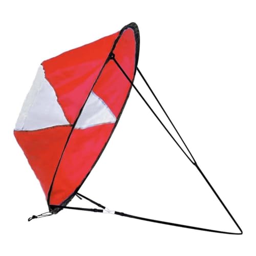 Peosaard Kajak Windsegel faltbar Faltbarer Gegenwind Paddel Segel für aufblasbare Boote Kanus rot, Gegenwind Paddel von Peosaard