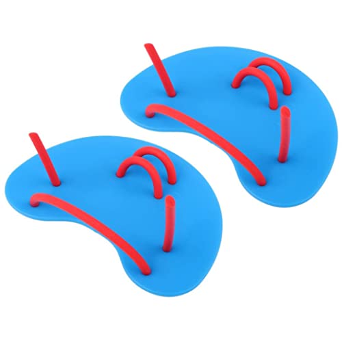 Schwimmhandpaddel Trainingshilfshandschuhe Verbesserung der Handschlagpositionierung professioneller Paddel für Erwachsene Kinder Blau 1 Paar, Schwimmpaddel von Peosaard