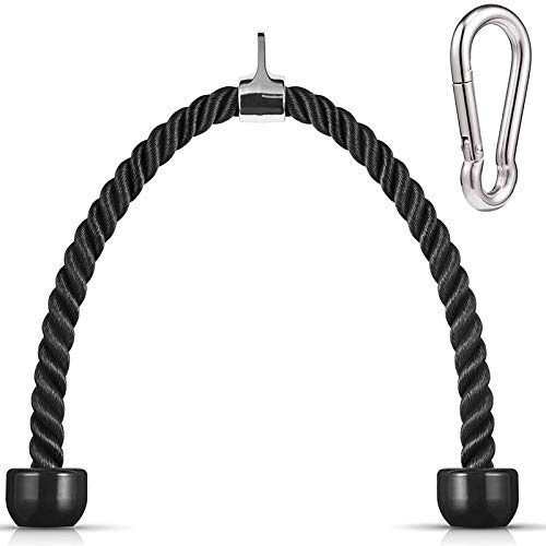 Peowuieu Hoch Leistungs Trizeps Pulldown Seil 36 Zoll mit Karabiner, Pulldown Seil für Fitness ZubehöR Kabel Maschine für das Heim Fitness Studio von Peowuieu