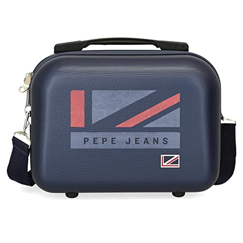 Pepe Jeans Aidan Kulturbeutel, anpassbar, mit Umhängetasche, Blau, 29 x 21 x 15 cm, Hartplastik, 9,14 l von Pepe Jeans