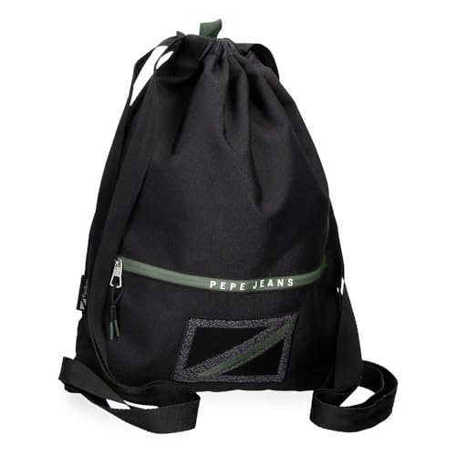 Pepe Jeans Alton Schulrucksack, Schwarz, 35 x 46 cm, Polyester, 16,1 l von Joumma Bags, Schwarz, Schulrucksack von Pepe Jeans