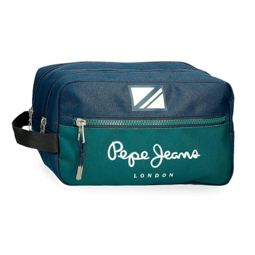 Pepe Jeans Ben Joumma Bags Kulturbeutel, anpassbar, Grün, 26 x 16 x 12 cm, Polyester, grün, Kulturbeutel, anpassbar von Pepe Jeans