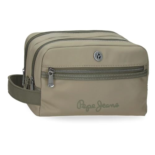 Pepe Jeans Corin Kulturbeutel, Grün, 26 x 16 x 12 cm, Polyester und PU von Joumma Bags, grün, Talla única, Kosmetiktasche von Pepe Jeans